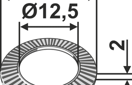 0002393890 Skive med riller Ø27x2xØ12,5