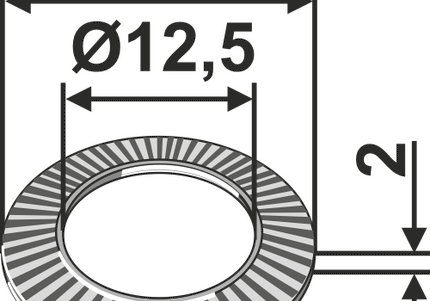 0002393890 Skive med riller Ø27x2xØ12,5