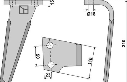 Tand H. til Kverneland PH 18 & PH 25.