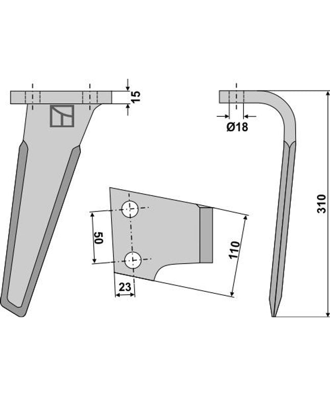 Tand H. til Kverneland PH 18 & PH 25.