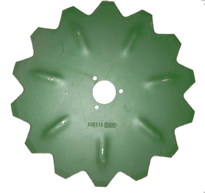 Rulleskærsplade  takket 18" (3 huller) til Kverneland