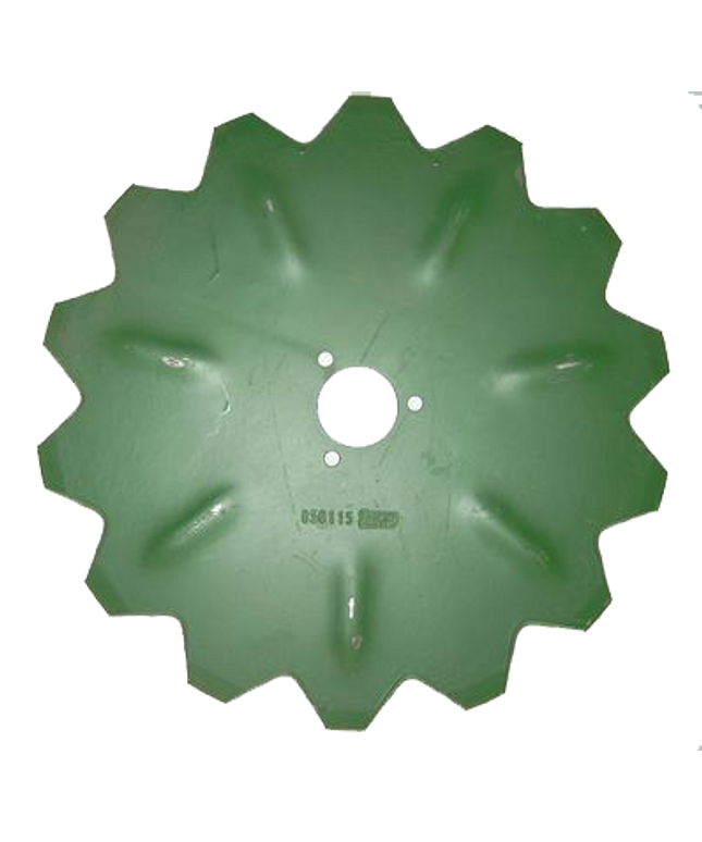 Rulleskærsplade  takket 18" (3 huller) til Kverneland