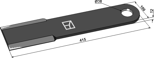 062001 Kniv lige yderst til Spearhead 415mm