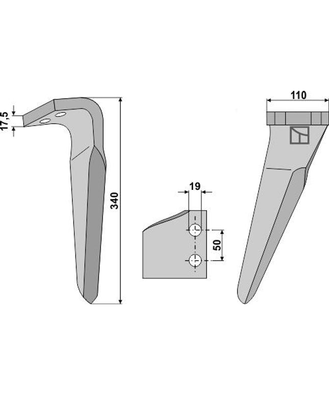 MA070146 Rotorharvetand til Kverneland Maletti (070246)