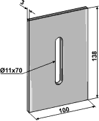 100x138, 1 hul (Ø11x70).