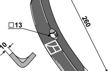 1.10.150 Harvespids 10mm tyk til bl.a. Samson & Multiva