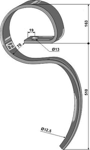 1.1495.1 S-tand 65x13mm Top Line til Samson