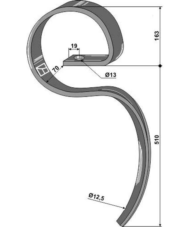 1.1495.1 S-tand 65x13mm Top Line til Samson