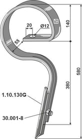 KW111099002 - S-tand 32x12 med lige spids til Jackpot
