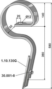 KW111099002 - S-tand 32x12 med lige spids til Jackpot