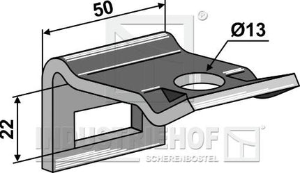 1.HH17-3101 Holder S-tand til bl.a. Kongskilde 01000669