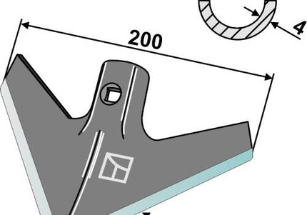 1.KH4.D Forstærket/Duraface Radrenserskær 200mm 