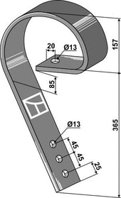 633052050 Tand til HEVA pakker 520x80x10mm