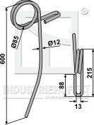 01010077 Efterharvetand til Marsk Stig Ø12x600mm