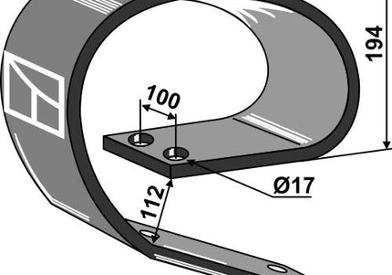 101.10404-1 Overdel 150 x 14 mm