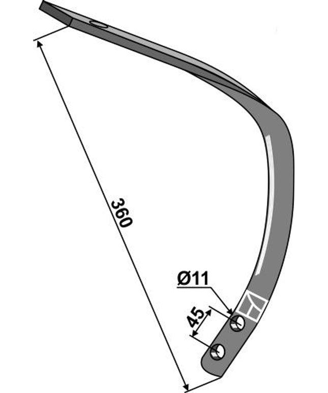 101.301535 Underdel 50x13mm til Stubharvetand Samson