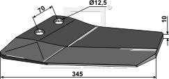 3374419 Vingeskær forkrøbbet V. til Lemken Smaragd 345mm