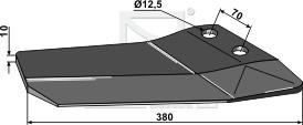 3374420 Vingeskær forkrøbbet H. 380mm til Lemken Smaragd