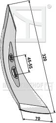 Vreden spids, H. Solbjergsystem 320x70x10mm
