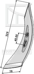 Vreden spids, V. Solbjergsystem 320x70x10mm