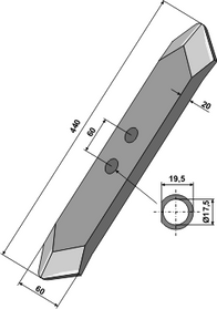GRUBBERSPIDS 60x20mm LIGE TIL KV.LAND