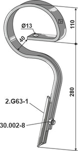 Germinatortand 32x10mm med lige spids