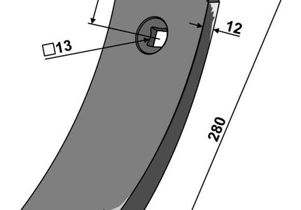 Stubspids til Kuhn Cultimer med tungstensplatter 2212540