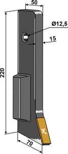 Fureåbner 220x15x50 mm til Amazone med 1 tungstensplatte