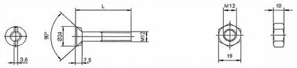 15060501: Plovbolt M12x50 DIN11014
