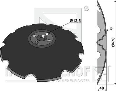 179857 Disc 470mm  til Væderstad Top Down og Carrier