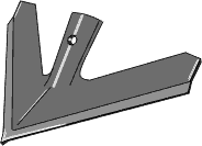 200-PWV-1608 Bourgault hurtigskift skær 8x420mm fra Agroparts