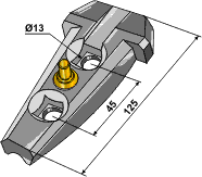 Bourgault Holder m/lås bolthul afs. 45mm