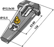 Bourgault Holder m/lås bolthul afs. 63-80mm