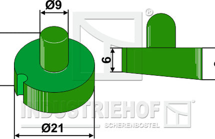 200-SLC-1039 Gummielement til Bourgault holder 
