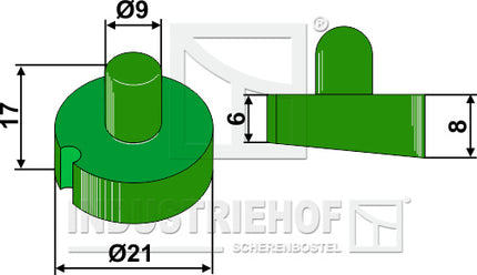 200-SLC-1039 Gummielement til Bourgault holder 