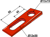 200-WDG-0206 Bourgault 2 -grader kile til holder 200-serien.