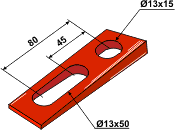200-WDG-0506 Bourgault 5-grader kile til holder 200-serien.