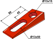 200-WDG-1006 Bourgault 10-grader kile til holder 200-serien.