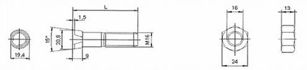 Bolt M16x80