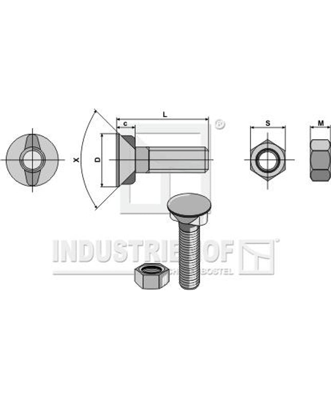 9342010: M20x2mm møtrik til Øverum og Agrolux landsider