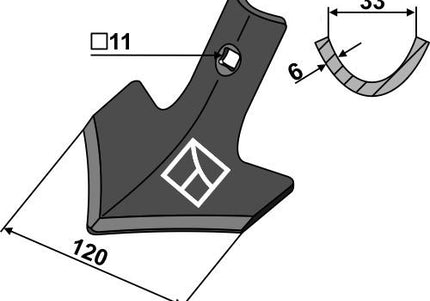 Radrenserskær 120mm til Væderstad Agrilla fra Agroparts