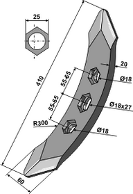 GRUBBERSPIDS 60x20mm BUET TIL KV.LAND
