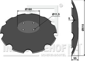 78201966 - Takket disc 510mm til Amazone Catros Plus