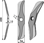 Kniv V. til Hankmo & Kronus knivharve - AKSEL 30mm