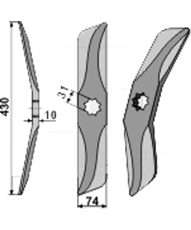 Kniv V. til Hankmo & Kronus knivharve - AKSEL 30mm