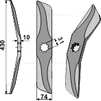 Kniv H. til Hankmo & Kronus knivharve - AKSEL 30mm