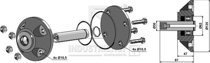 Rulleskærnav Ø30mm til Kverneland