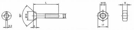 38930301: Plovbolt M10x30 DIN11014