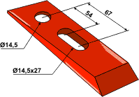 Bourgault 7-grader kile til holder 410-serien.