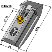 410-QCA-5010 Bourgault holder - Hulafstand 45-70mm